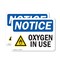 Signmission Oxygen In Use, 18 in W x Rectangle, Plastic OS-2PACK-NS-P-1218-L-17097 - alternate 1